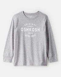 Boys Jersey OshKosh Logo Long-Sleeve Shirt - Grey
