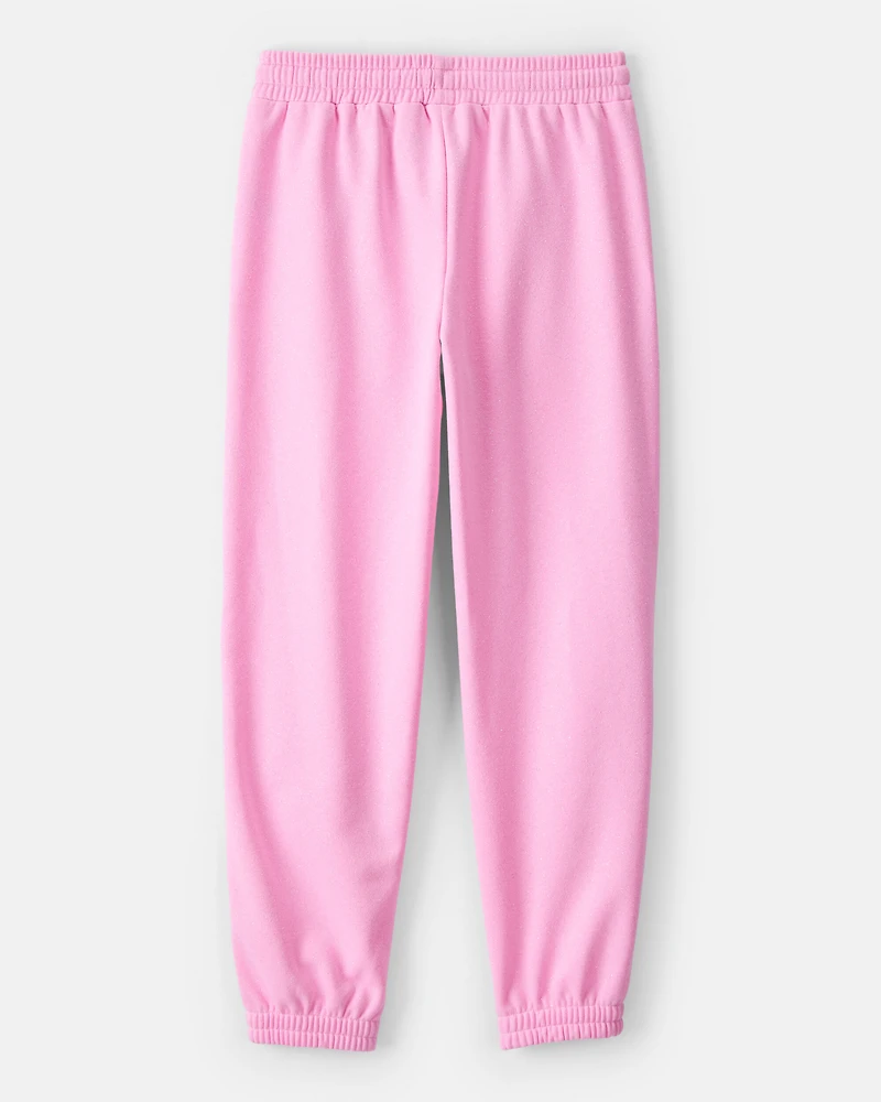 Girls Wicked Glinda Sparkle Butterfly Joggers - Pink