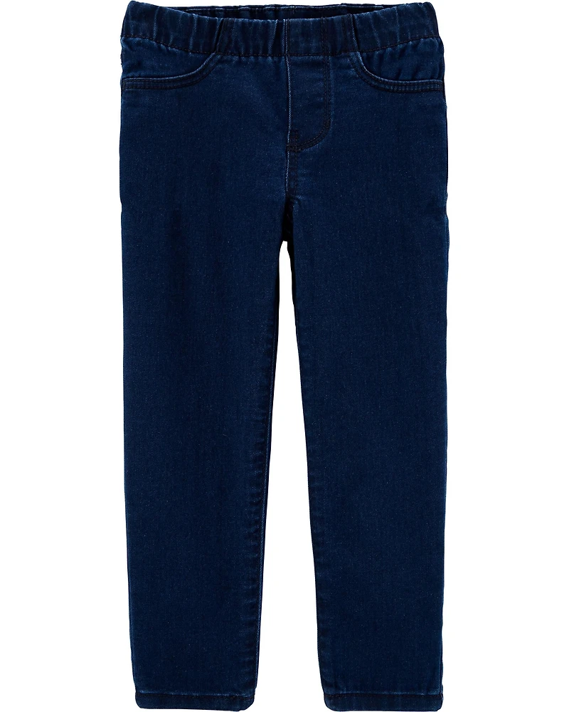Toddler Dark Wash Elastic-Waist Jeggings