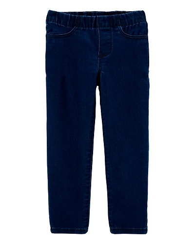 Toddler Dark Wash Elastic-Waist Jeggings