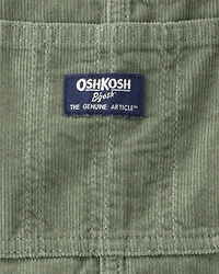 Toddler Solid Corduroy Overalls - Green