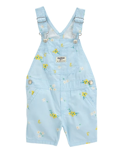 Baby Girl Floral Shortall - Blue