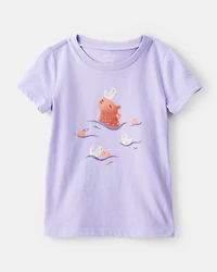 Toddler Girl Cabybara Short-Sleeve Graphic Tee - Purple