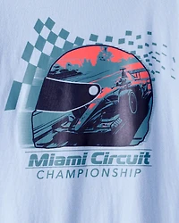 Boys Miami Circuit Short-Sleeve Graphic Tee - Blue
