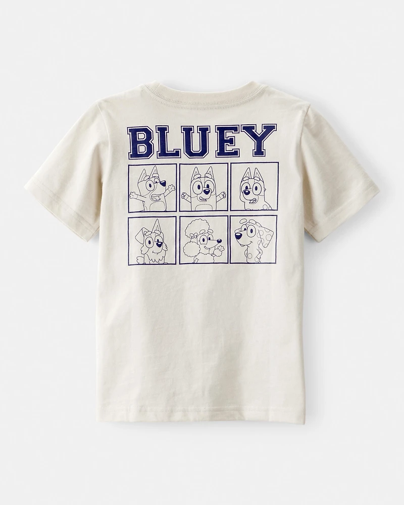Toddler Boy 2-Piece Bluey Outfit Set - Ivory/Blue