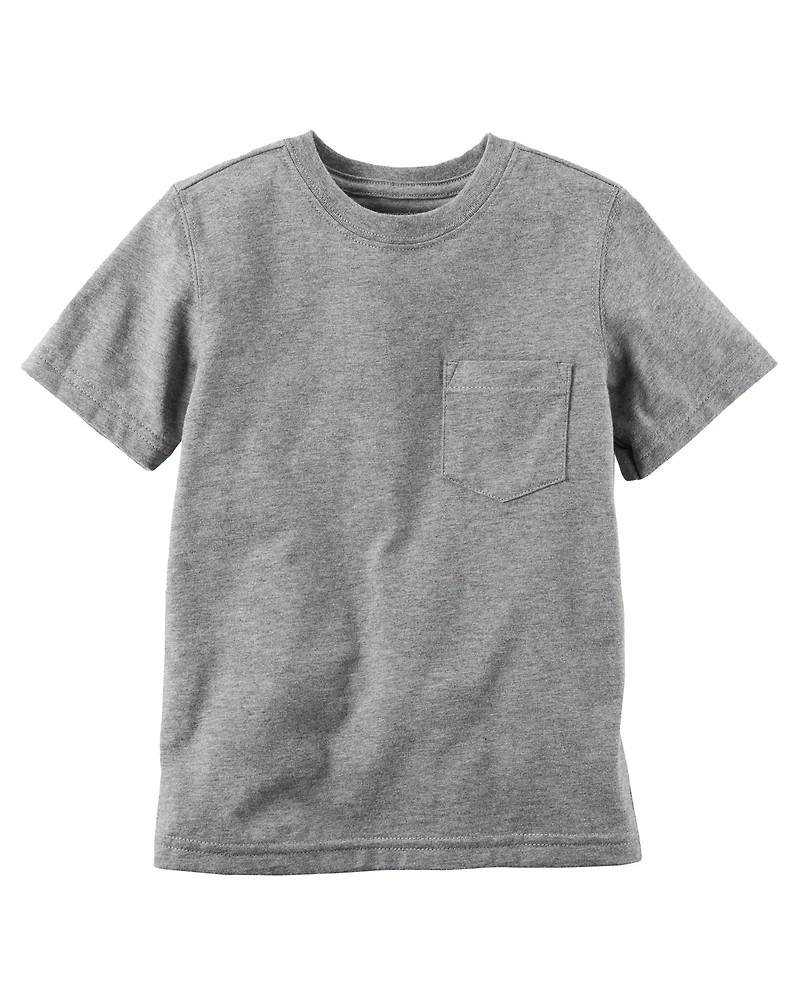 Toddler Solid Short-Sleeve Pocket Tee