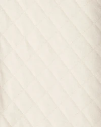 Baby Girl Quilted Quarter-Zip & Floral Legging Set - Cream