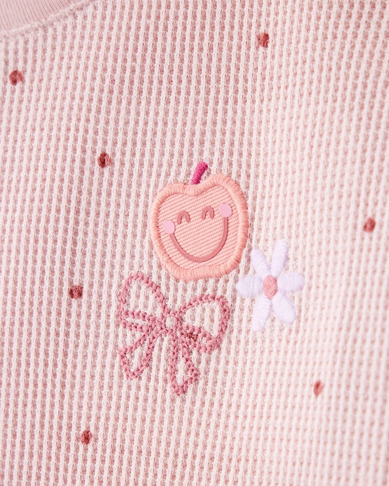 Toddler Girl 2-Piece Polka Dot Top & Cargo Joggers Set - Pink