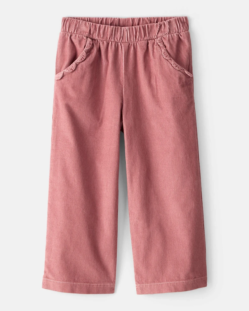Toddler Girl Corduroy Wide-Leg Pants - Pink