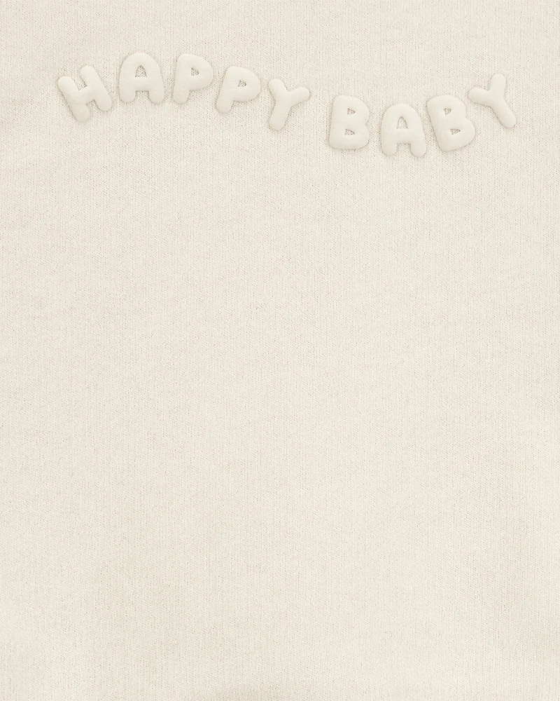 Baby Glitter Fleece Sweatshirt- Ivory