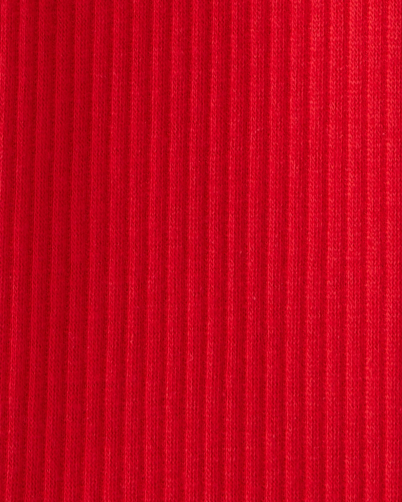 Toddler Girl Pull-On Stretch Rib Leggings - Red