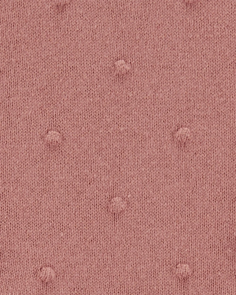 Baby Girl Long-Sleeve Flutter Bodysuit - Pink