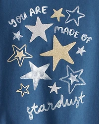 Toddler Girl Stardust Short-Sleeve Graphic Tee - Blue