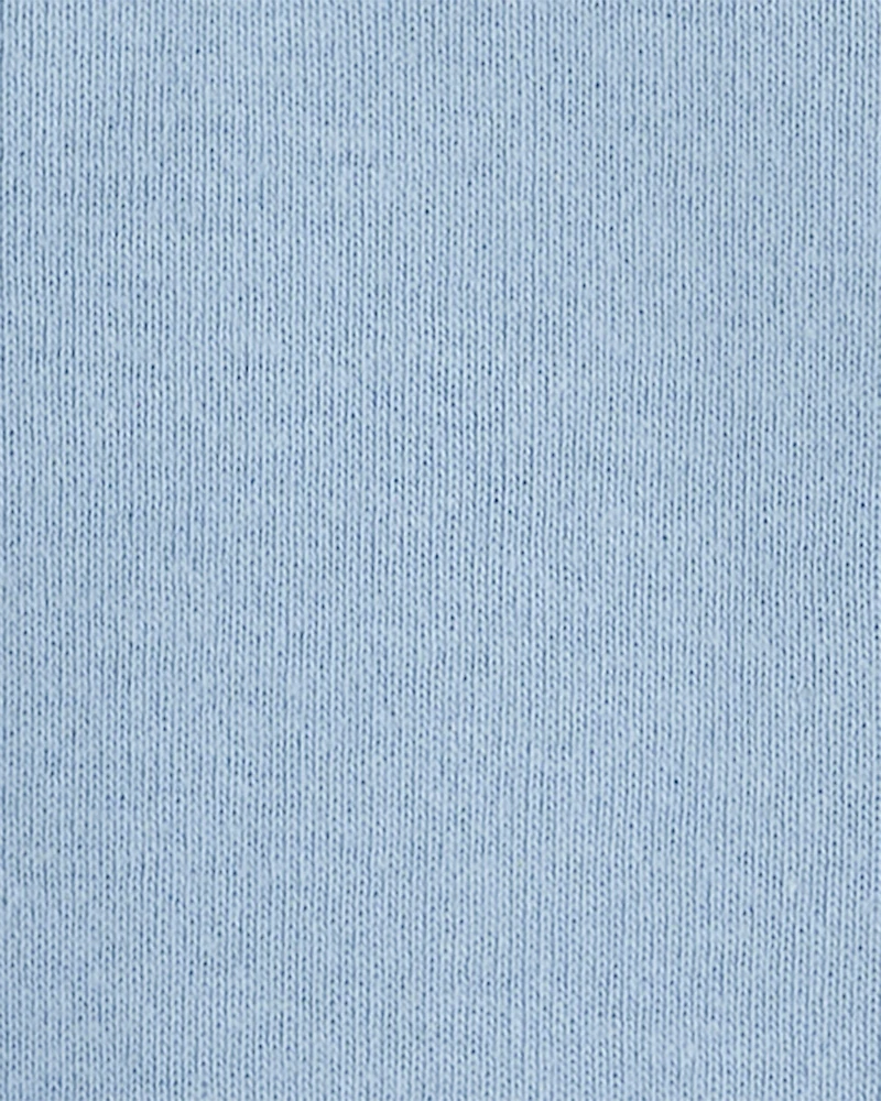 Baby 2-Piece Tank Bodysuit & Shell Print Pull-On Short Set - Blue/Ivory