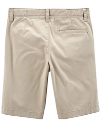 Boys Stretch Chino Shorts - Khaki