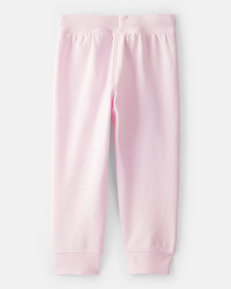 Toddler Girl Drawstring Joggers - Pink