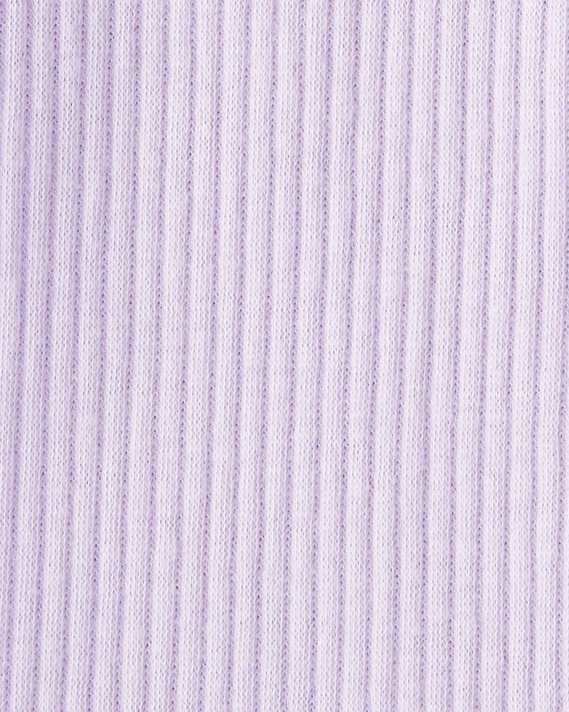 Toddler Girl Pull-On Stretch Rib Leggings - Purple