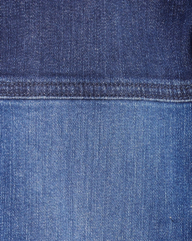 Toddler Boy Dark Wash Patchwork Jeans