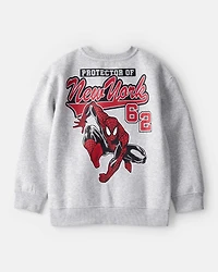 Boys ©Marvel Spider-Man Pullover Sweatshirt - Grey