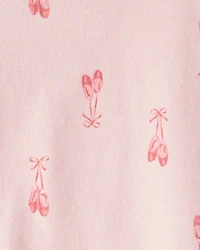 Toddler Girl 2-Piece Ballet Slippers Top & Ballerina Leggings Set - Pink