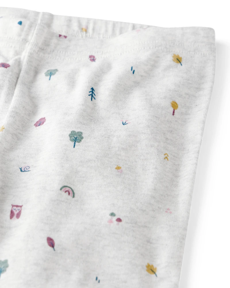 Kid Organic Cotton Pajamas Nature Icon Print