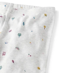 Kid Organic Cotton Pajamas Nature Icon Print