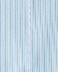 Girls Active Rib Long-Sleeve Top - Blue