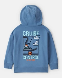 Boys Skateboard Long-Sleeve Pullover Hoodie - Blue