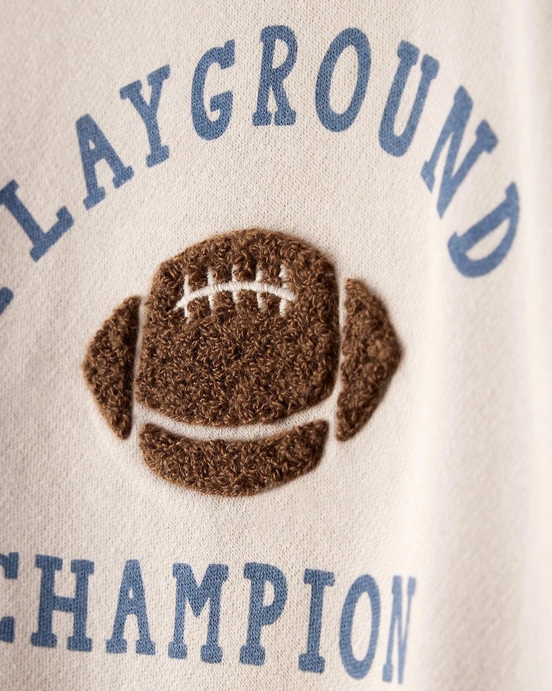 Toddler Boy DayDream Fleece Football Long-Sleeve Tee & Pant Set