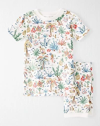 Baby Organic Cotton Pajamas Set in Tropical Paradise Print