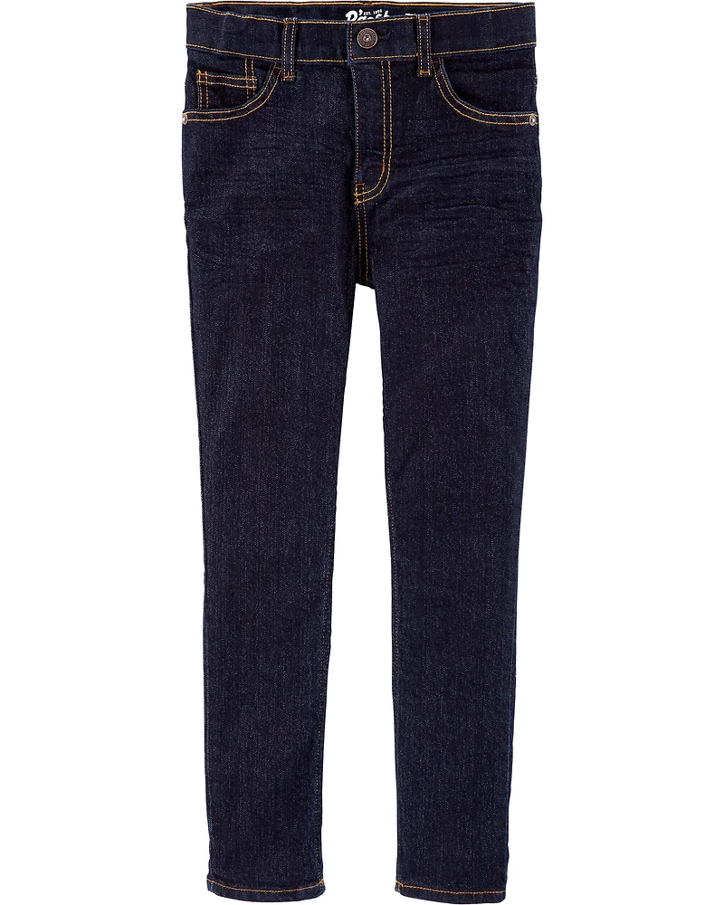 Kid Dark Blue Wash Skinny-Leg Jeans