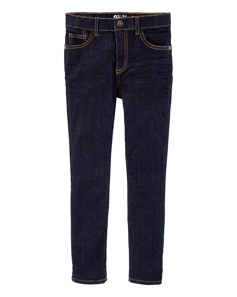 Kid Dark Blue Wash Skinny-Leg Jeans