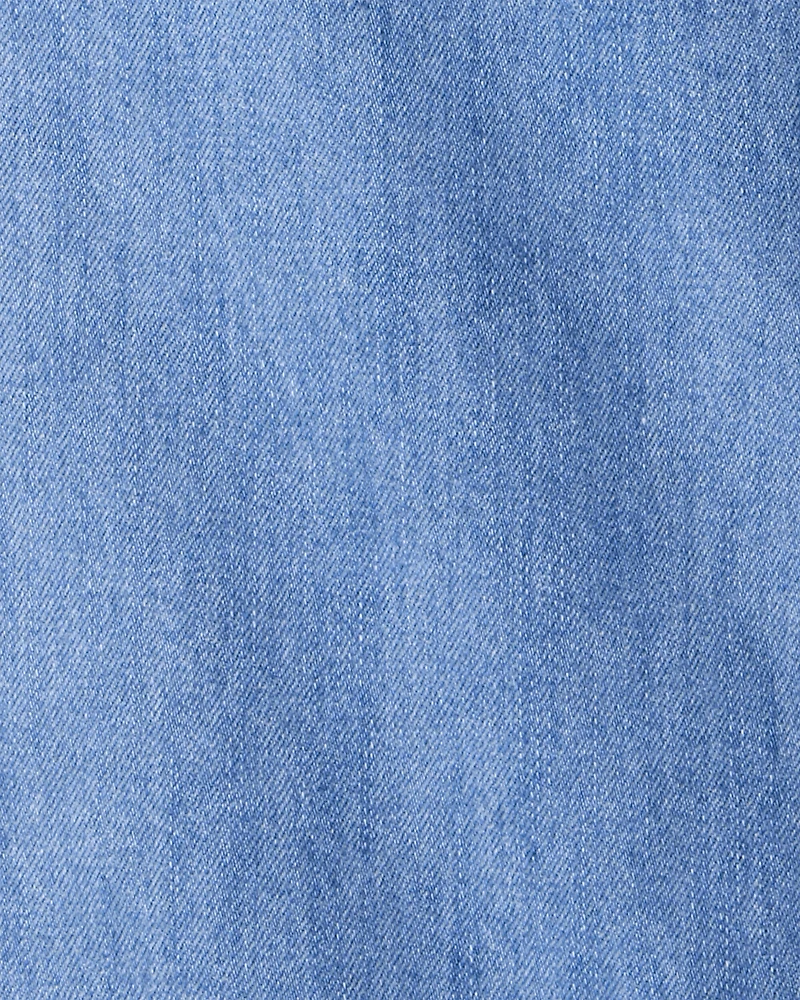 Kid Organic Cotton Chambray Cargo Pants