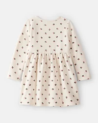 Toddler Girl DayDream Fleece Holly Knit Dress - Cream