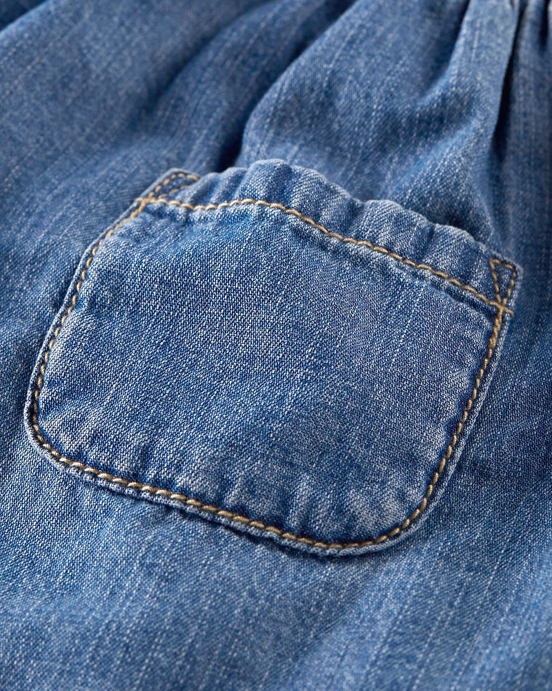 Baby Organic Cotton Chambray Pocket Dress