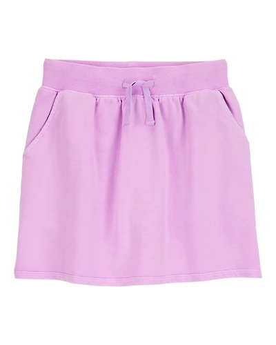 Kid Active Drawstring French Terry Skort - Purple