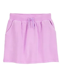 Kid Active Drawstring French Terry Skort - Purple