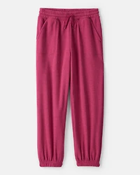 Girls DayDream Fleece Knit Drawstring Joggers - Pink