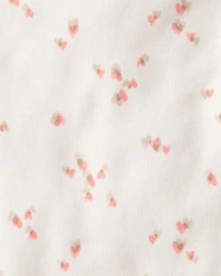 Toddler Girl 2-Piece Heart Print Cotton Long-Sleeve Dress - Brown