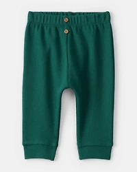 Baby 2-Piece My First Christmas Long-Sleeve Bodysuit & Pant Set - Cream/Green