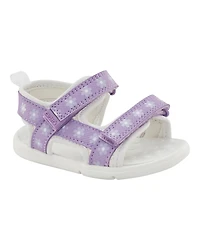 Baby Every Step® First Walker Floral Sandals - Purple/White