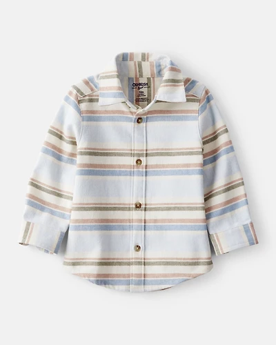 Baby Boy Striped Cotton Long-Sleeve Button-Down Shirt