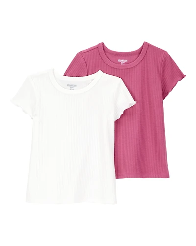 Toddler 2-Pack Ribbed Short-Sleeve Tees