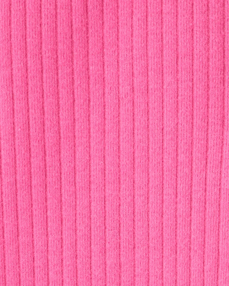 Baby Girl Cotton Solid Stretch Leggings - Pink