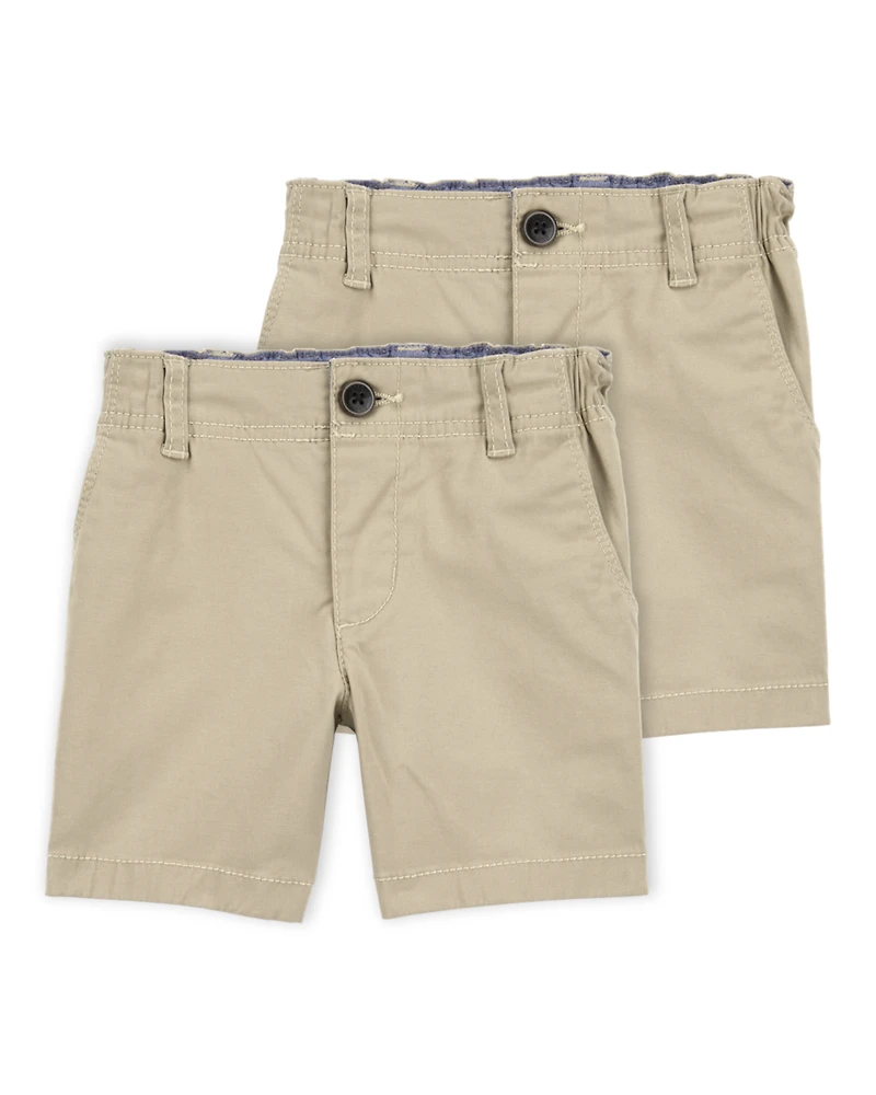 Toddler Boy 2-Pack Stretch Chino Uniform Shorts
