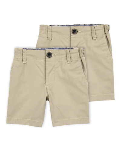 Toddler Boy -Pack Stretch Chino Uniform Shorts