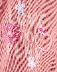 Baby Girl Love To Play Short-Sleeve Graphic Tee - Pink