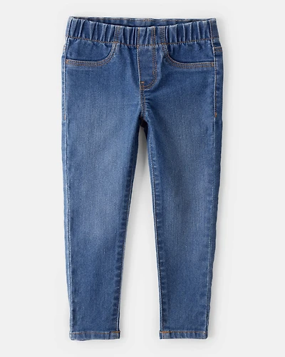 Toddler Dark Wash Elastic-Waist Jeggings
