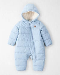 Baby Girl 1-Piece Snowsuit Made with Recycle Materials