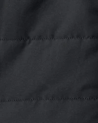 Baby Boy 3-Piece Quilted Vest Outfit Set - Grey/Black